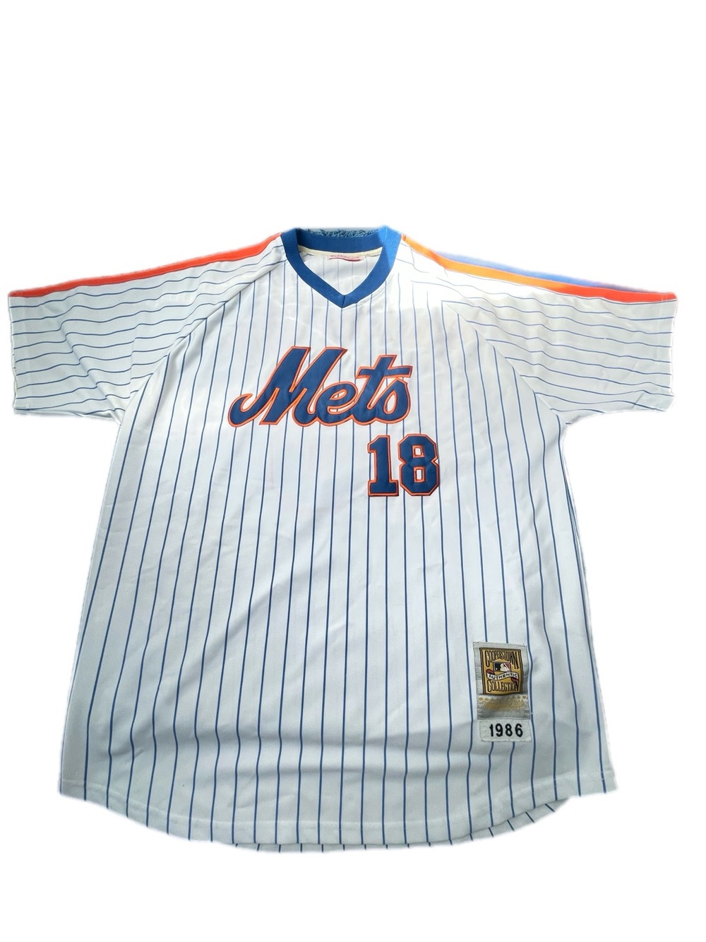 Authentic MITCHELL & NESS NY Mets 1986 Vintage Darryl Strawberry Jersey Size 3XL